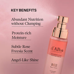 d'alba Piedmont perfume sprayed mid-air to lightly scent hair while staying gentle