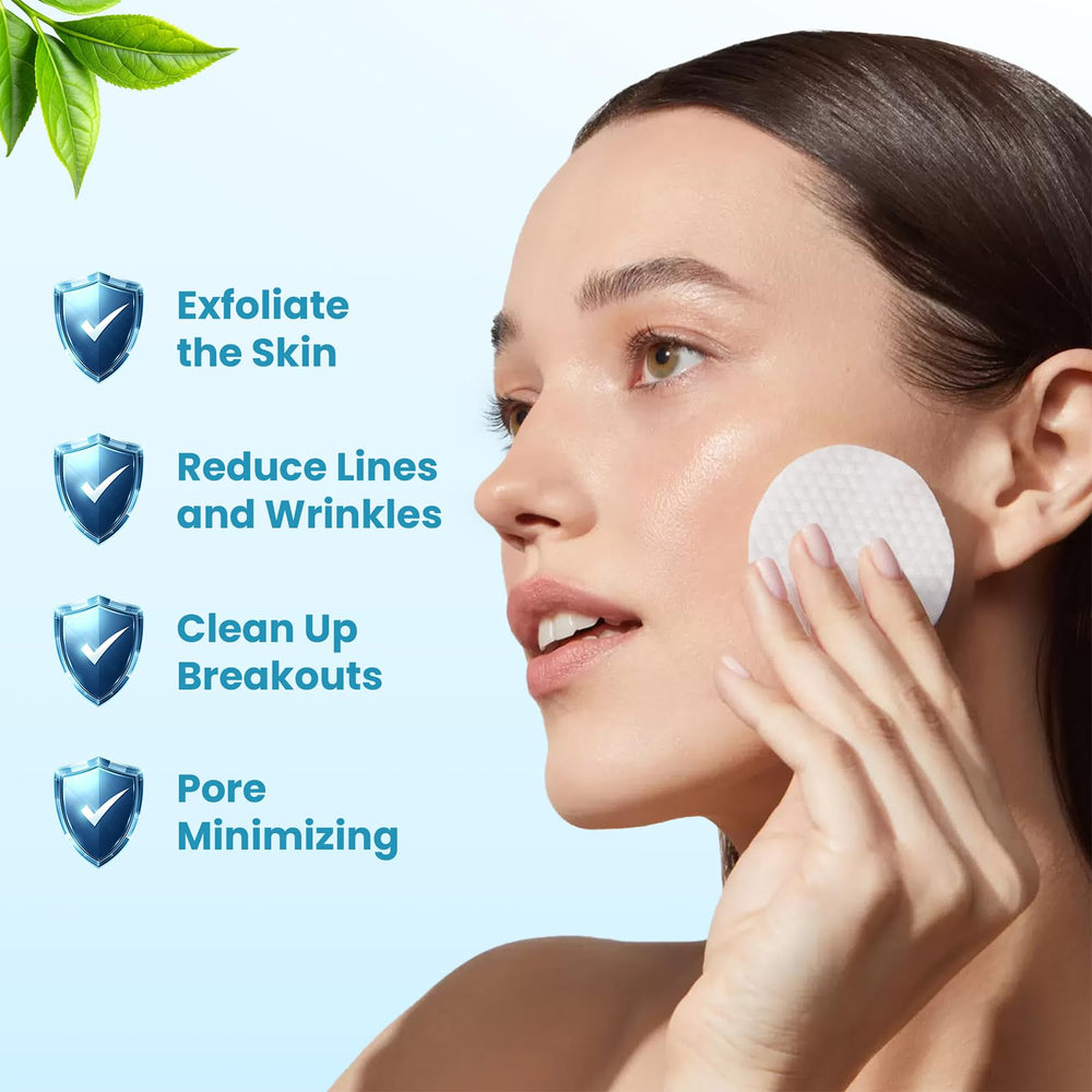 Close-up of Dalin non-woven textured pad surface for even exfoliant distribution benefit