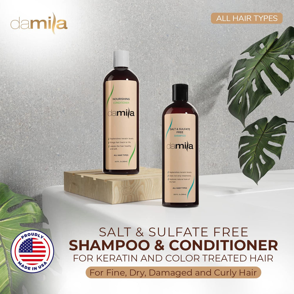 damila close-up label highlighting key botanical ingredients and safety