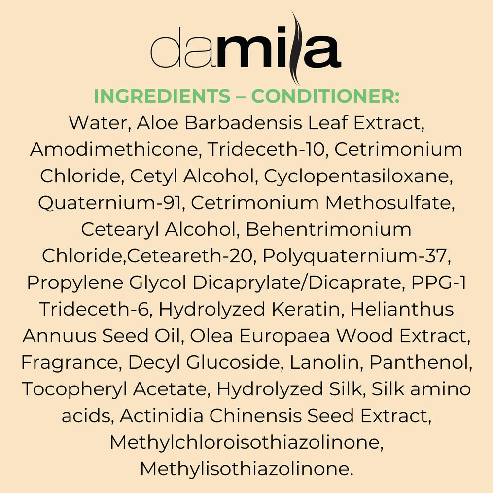 damila salon display of bottles illustrating professional quality supply