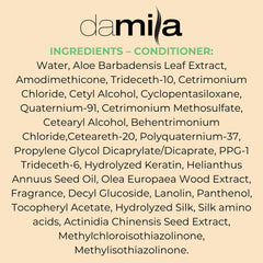 damila salon display of bottles illustrating professional quality supply