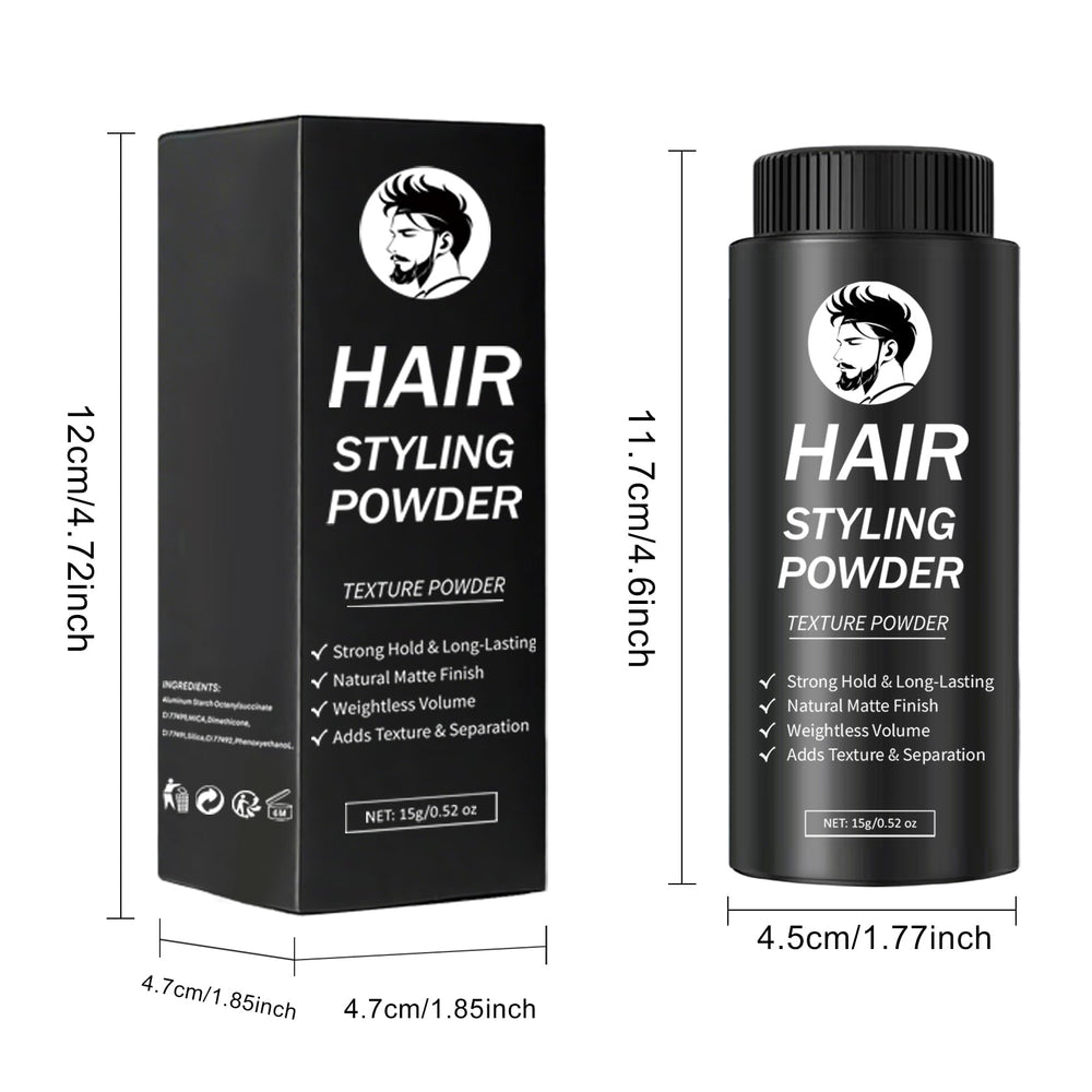 DAMUSI in travel pouch ready for on-the-go volumizing and texture