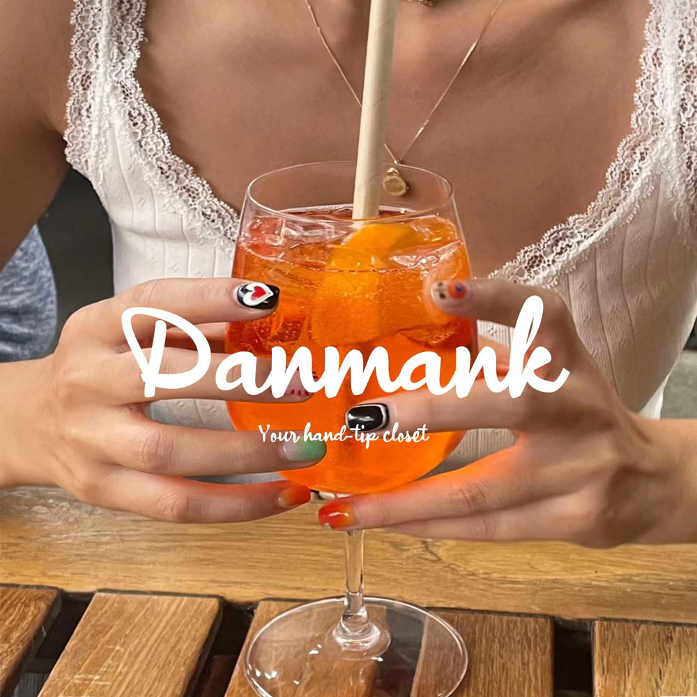 DANMANR lifestyle image wearing nails with outfit, instant polished look