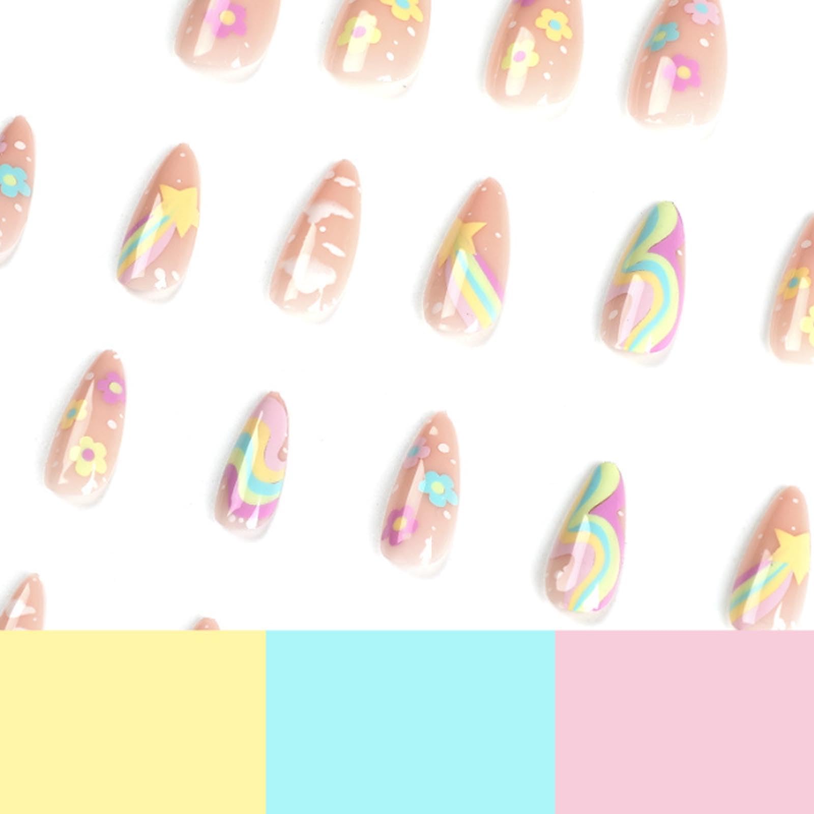 DANMANR side profile of medium almond press-on nail, comfortable natural fit