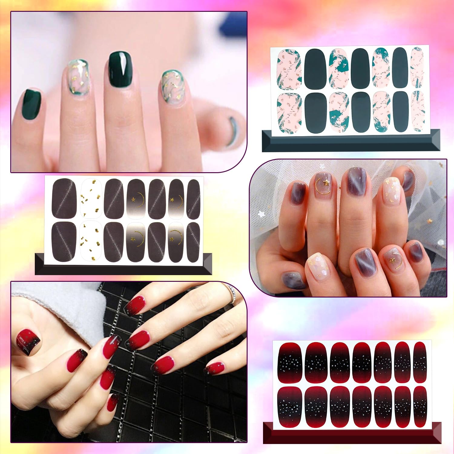 DANNEASY included nail files and wooden cuticle stick for neat application and finishing