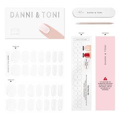 DANNI & TONI before and after wear comparison showing long-lasting gloss