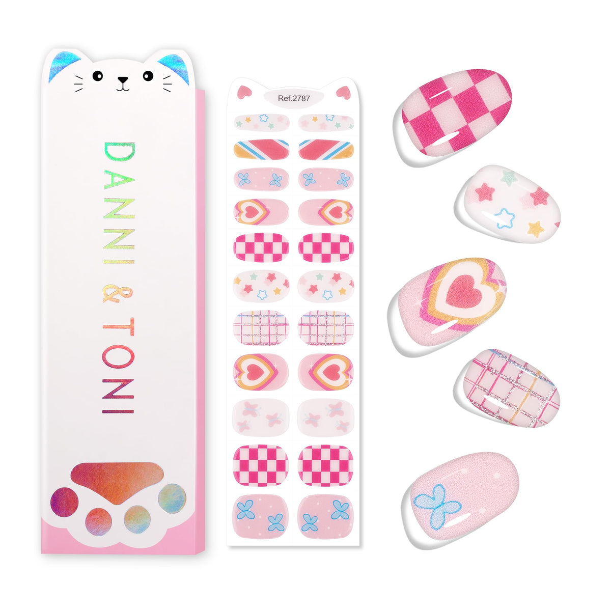 DANNI & TONI front packaging showing Flutterheart designs and kid-friendly benefits