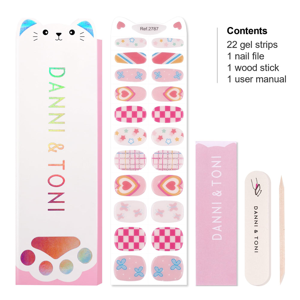 DANNI & TONI assorted heart, checker, butterfly, star patterns showing variety benefit