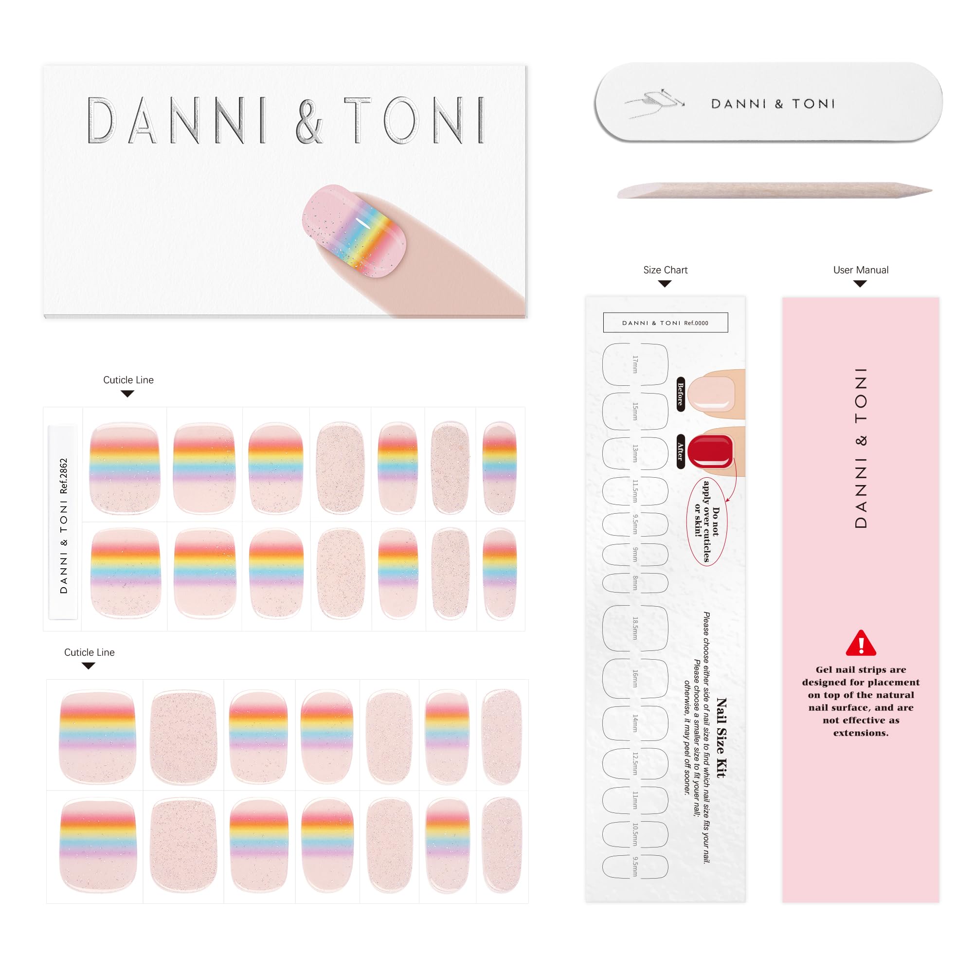 DANNI & TONI cured nail with glossy gel finish and durable look