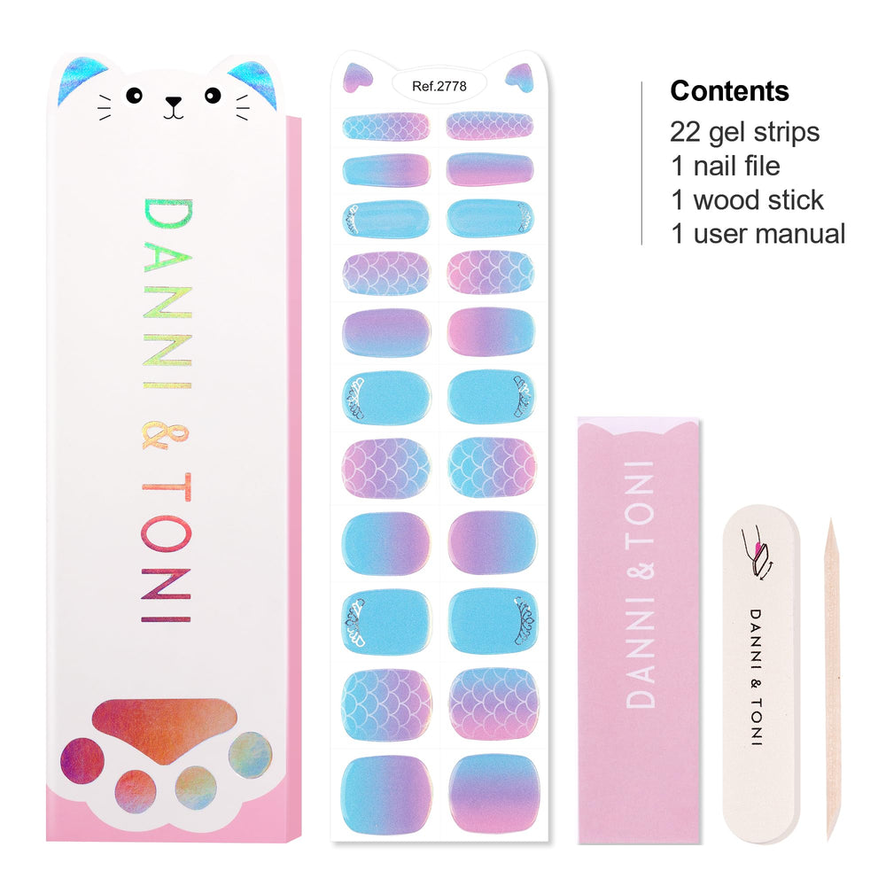 DANNI & TONI sheet layout displaying all sizes for custom nail fits