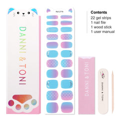 DANNI & TONI sheet layout displaying all sizes for custom nail fits