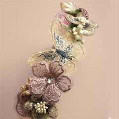DANRENPANG butterfly embroidery detail showing fine stitching for a realistic decorative benefit