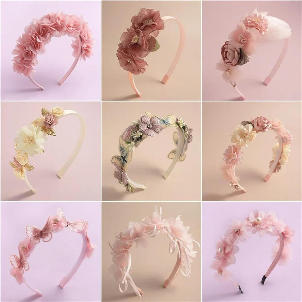 DANRENPANG close-up gauze flower with pearl center highlighting delicate texture and charm