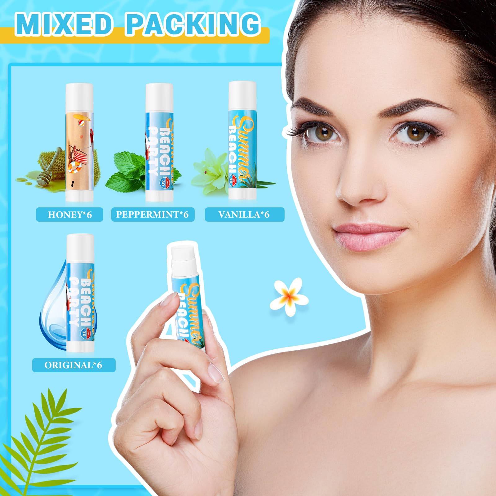 Person applying Dansib lip balm outdoors showing quick sun protection