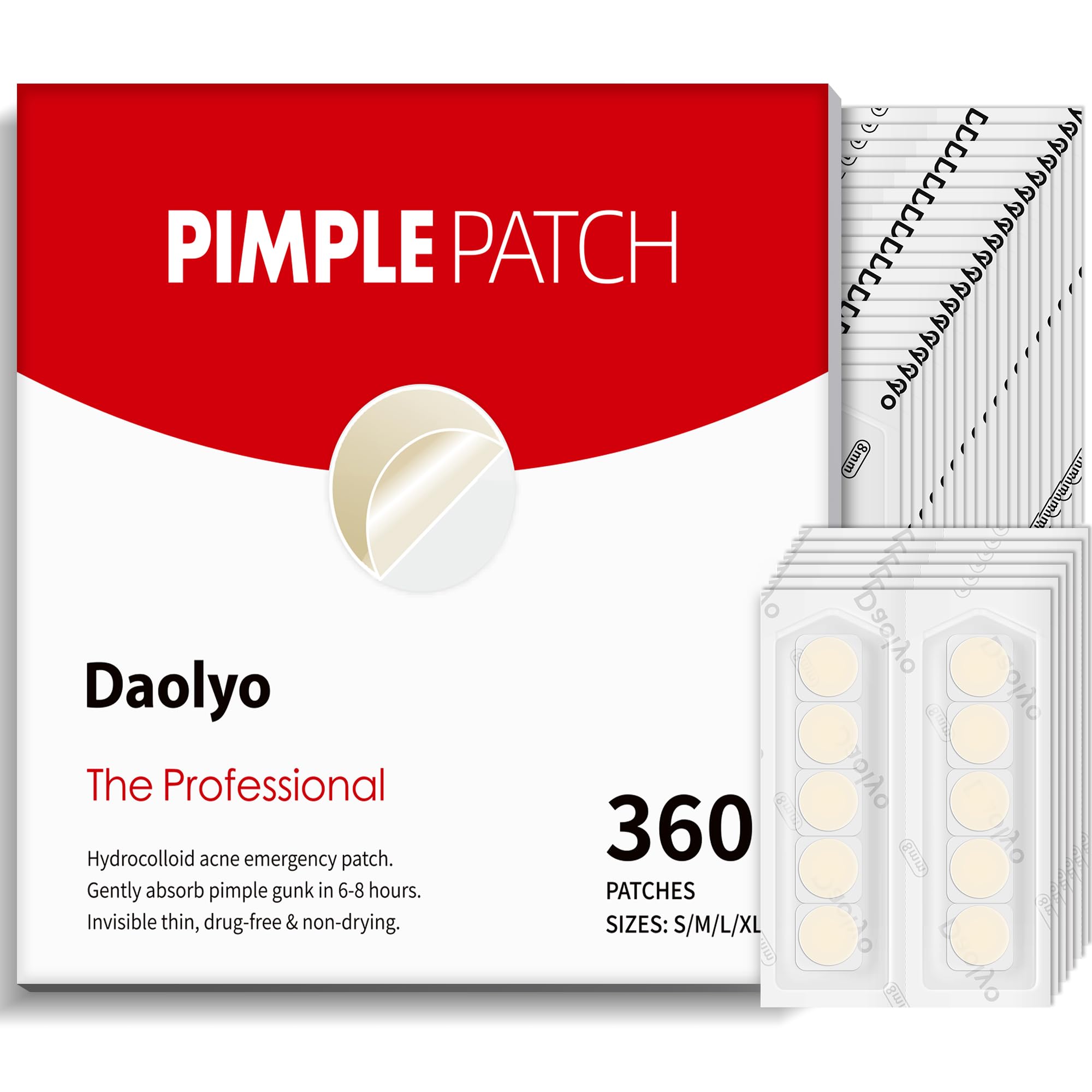 Daolyo front packaging showing counts and four sizes for convenient selection