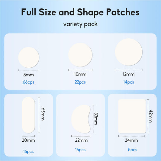 Daolyo assorted patch sizes laid out to show shape variety and selection