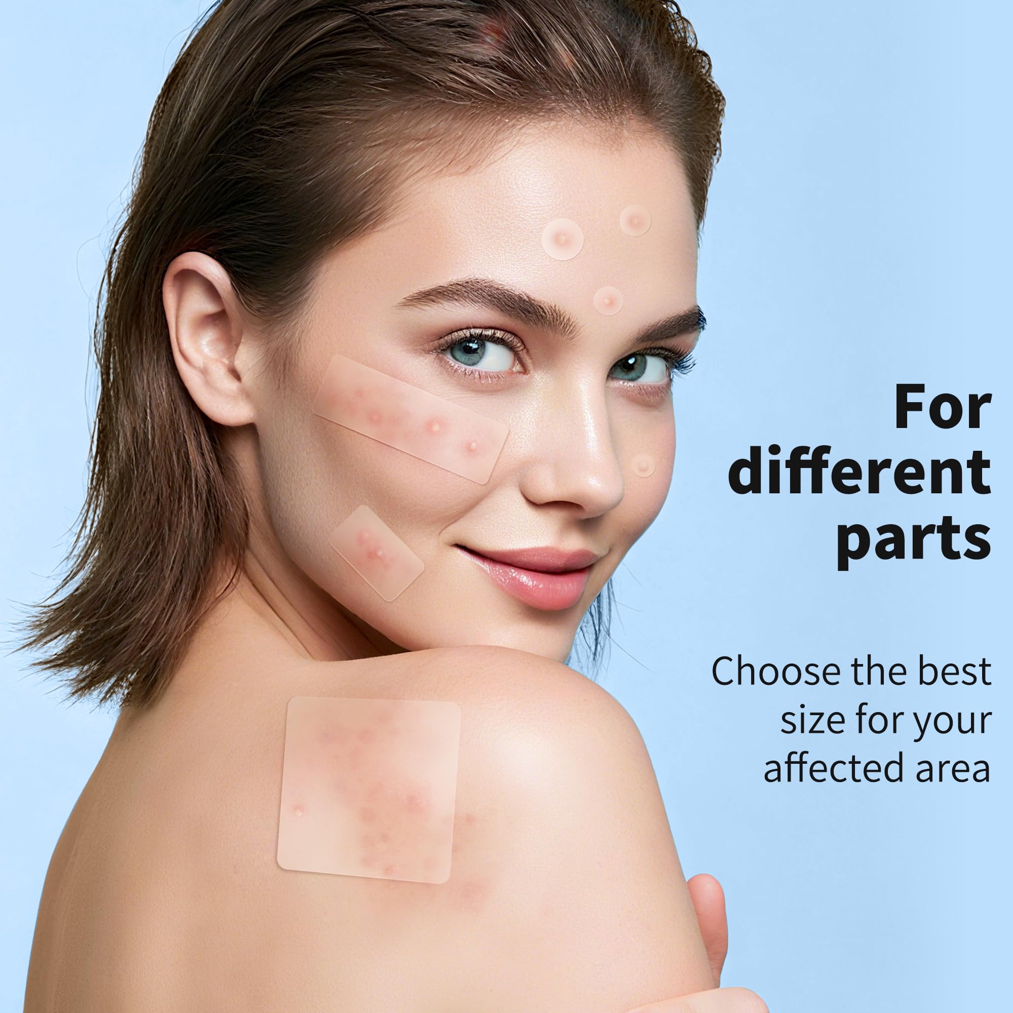 Daolyo strip patch detail on skin, shows flexibility and secure adhesion benefit