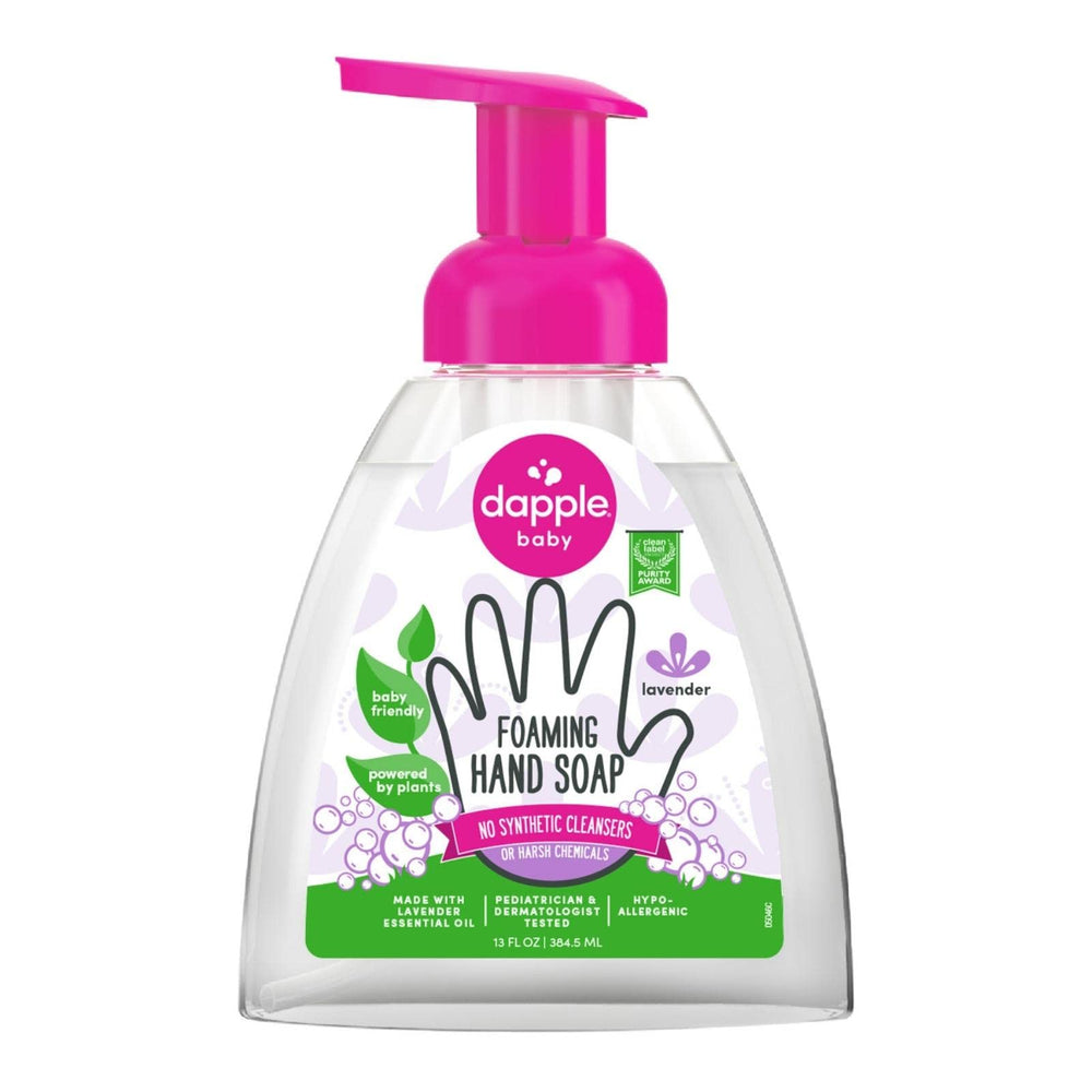 Dapple front label showing gentle ingredients and lavender scent benefit