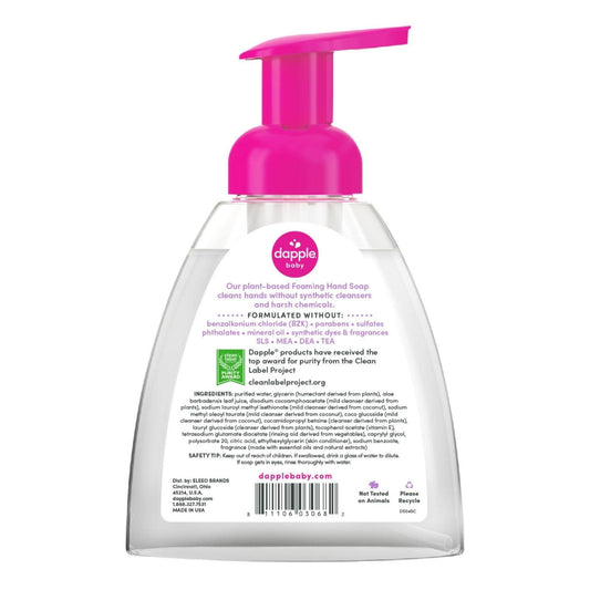 Dapple pump close-up demonstrating easy one-handed foaming use