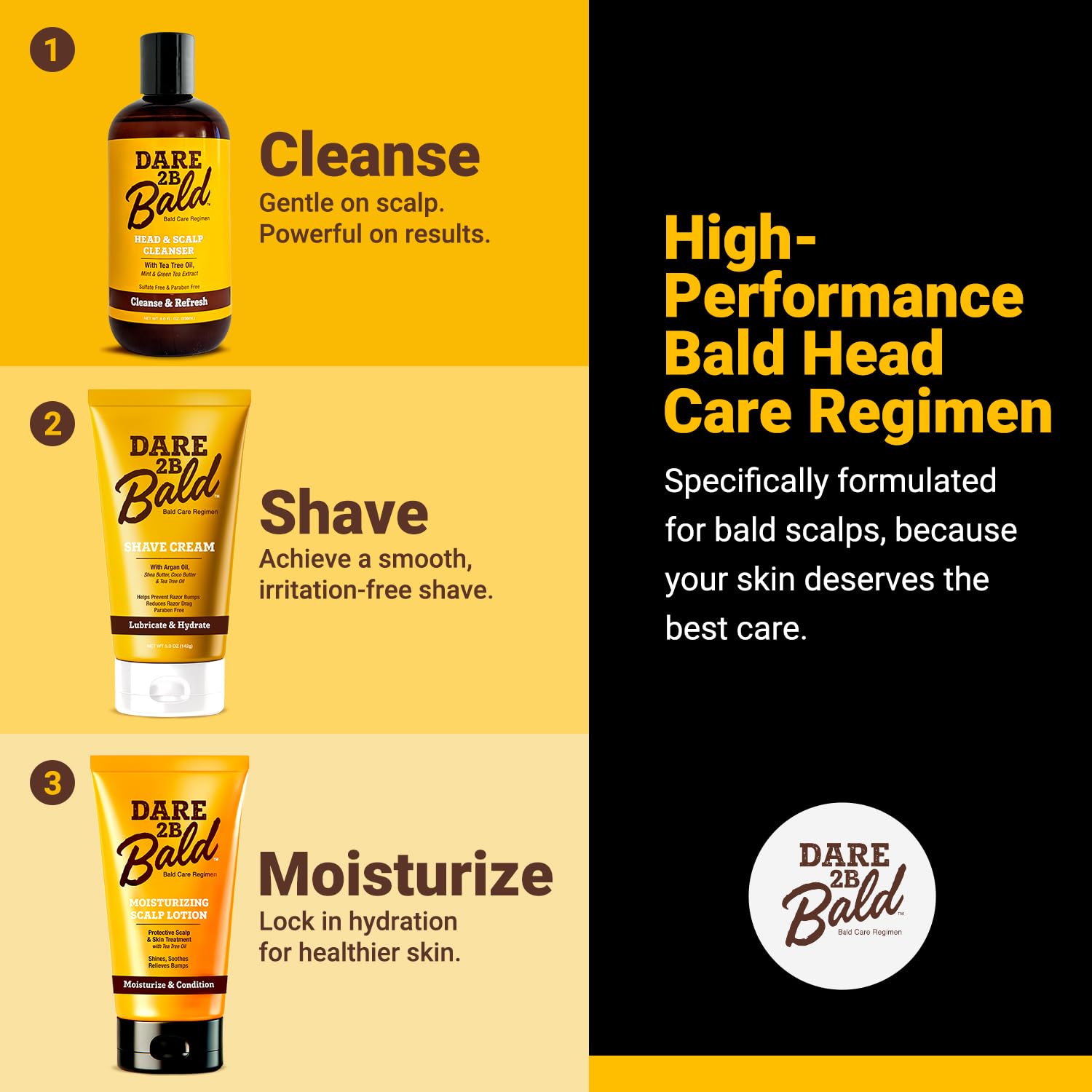 Dare To Be Bald used in shaving routine for refreshed scalp care