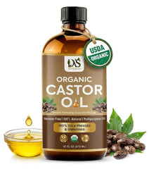 DAS NATURALS thick castor oil pouring to show rich texture and conditioning benefit