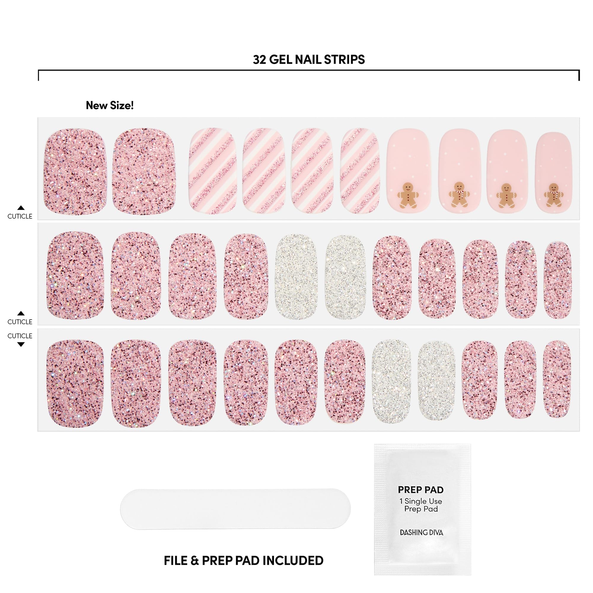 Dashing Diva on-hand manicure displaying patterns and long-lasting look