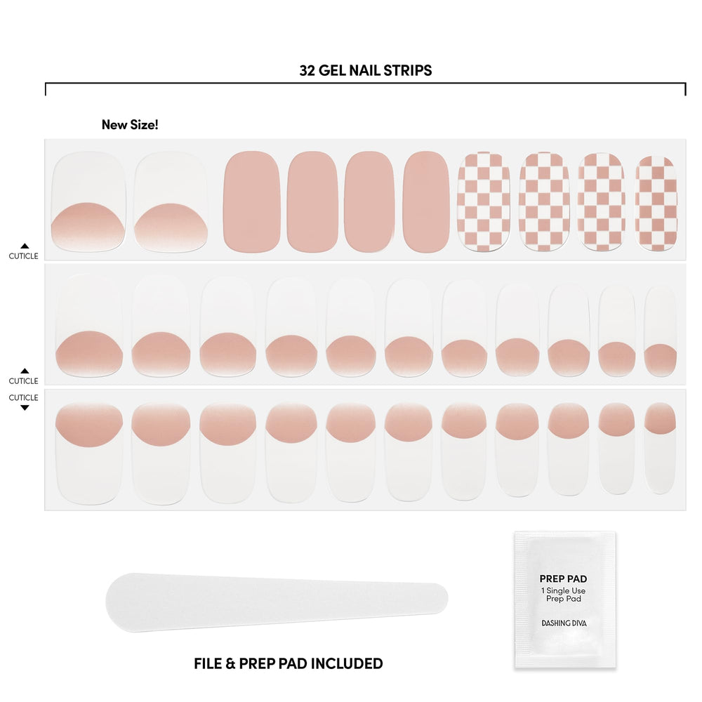 Dashing Diva applying a gel strip to nail demonstrating quick no-dry application