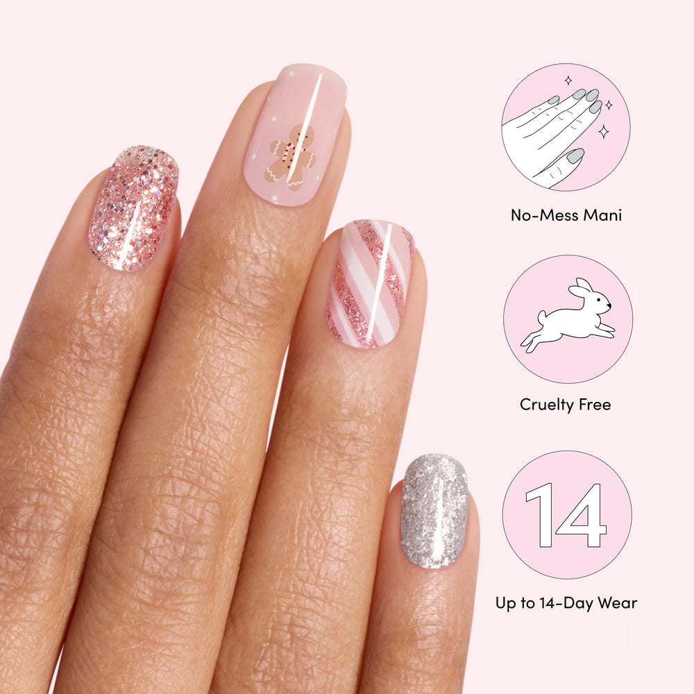 Dashing Diva nail file removing excess for a neat, sealed edge