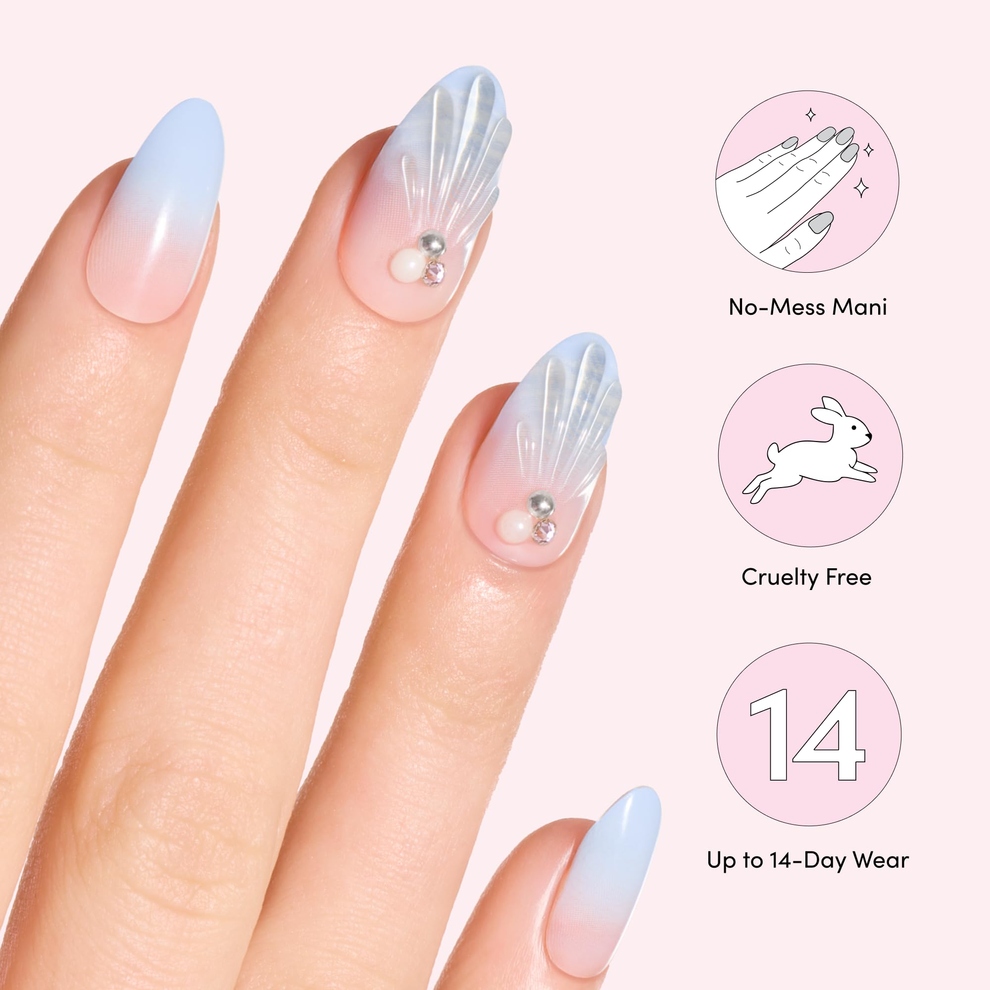Dashing Diva press-on nails worn outdoors conveying summery, photo-ready look