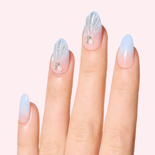 Dashing Diva close-up of 3D shell gel detail adding textured visual interest