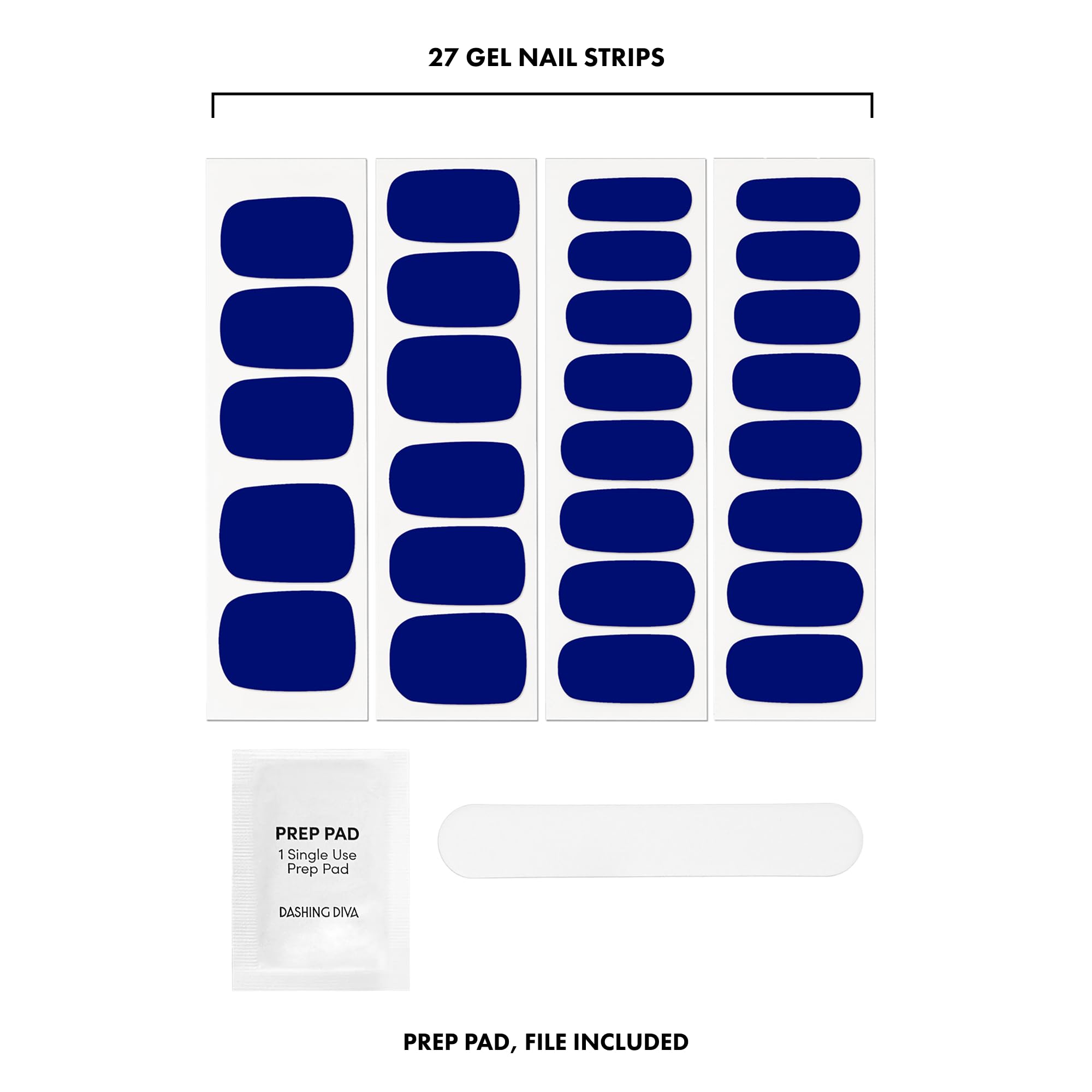 Hand applying Dashing Diva nail strip demonstrating quick press-and-file application