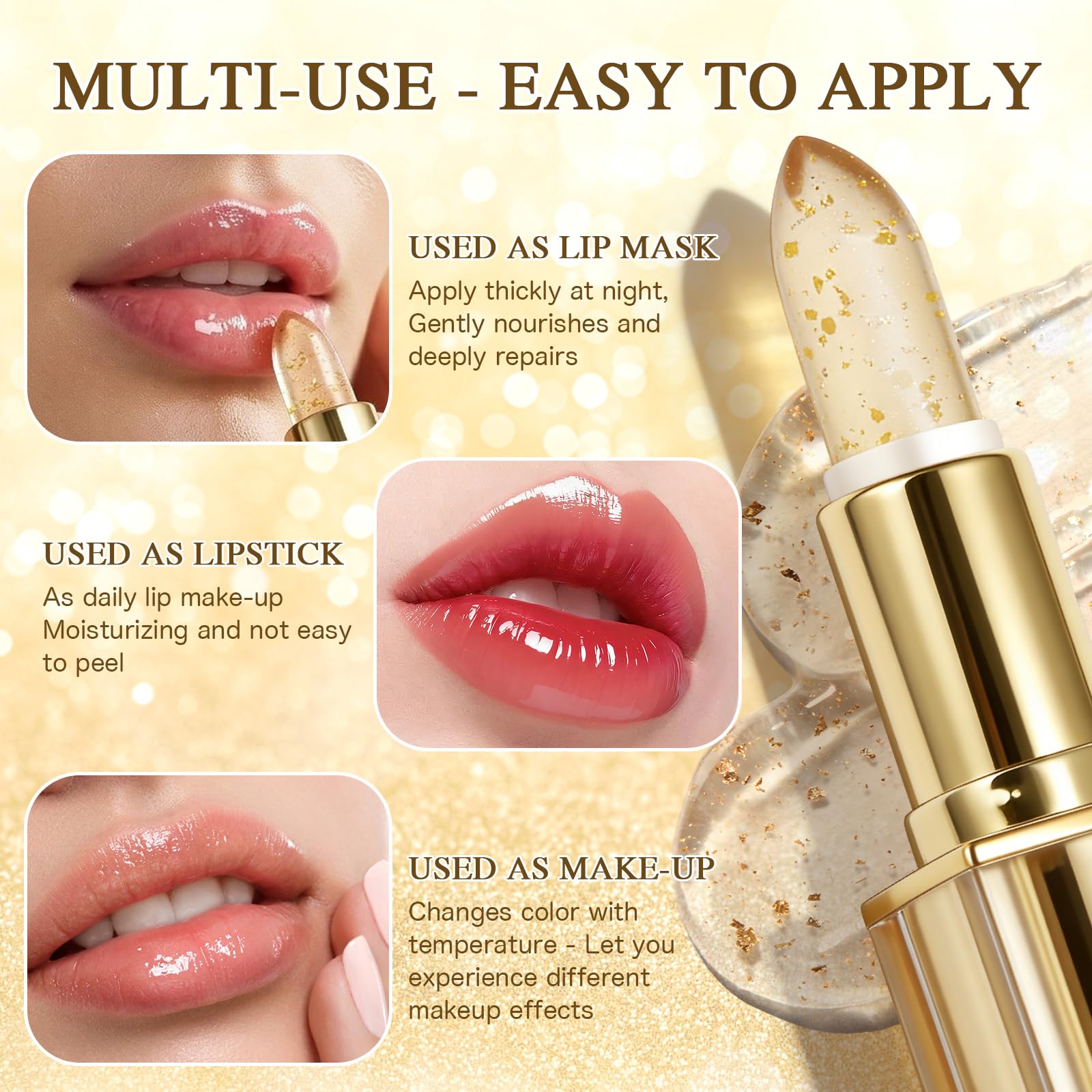 DASIUIP open twist tube showing balm stick and easy, no-mess application benefit