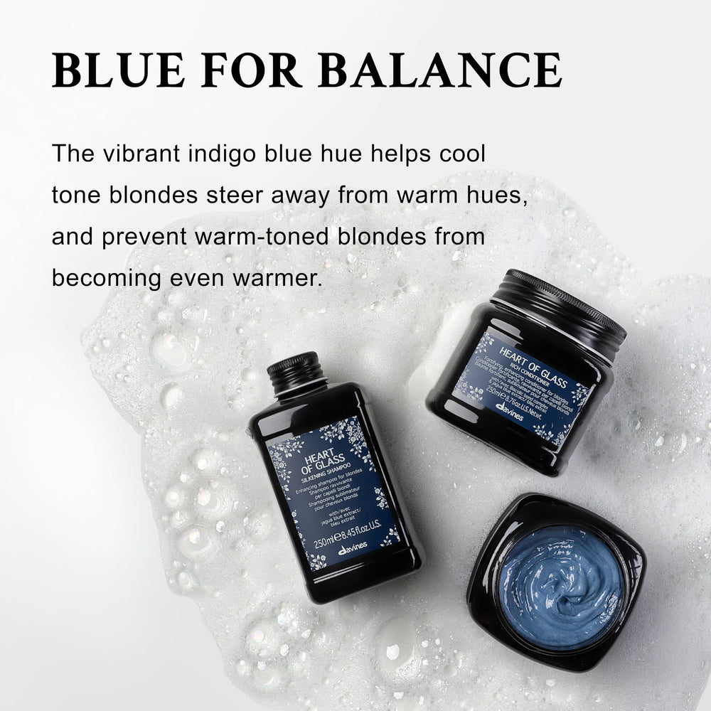 Davines label detail highlighting Jagua blue extract and chelating formula