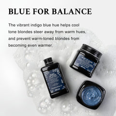 Davines label detail highlighting Jagua blue extract and chelating formula