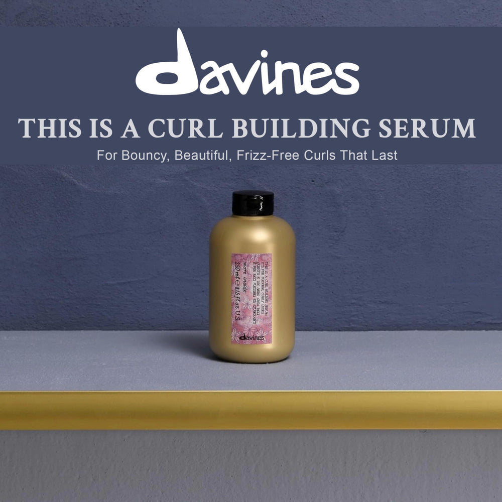 Davines serum drop texture highlighting lightweight, non-greasy feel