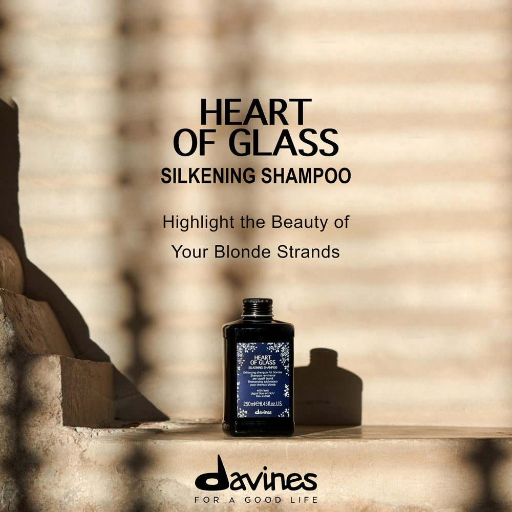 Davines shampoo lather on hair demonstrating gentle cleansing and shine