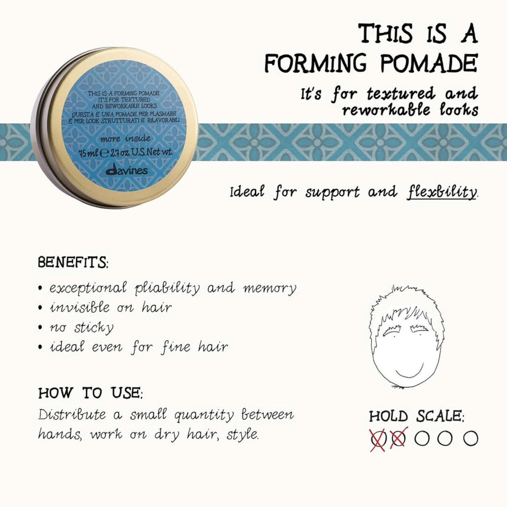 davines forming pomade ingredient closeup emphasizing natural-sourced components and quality