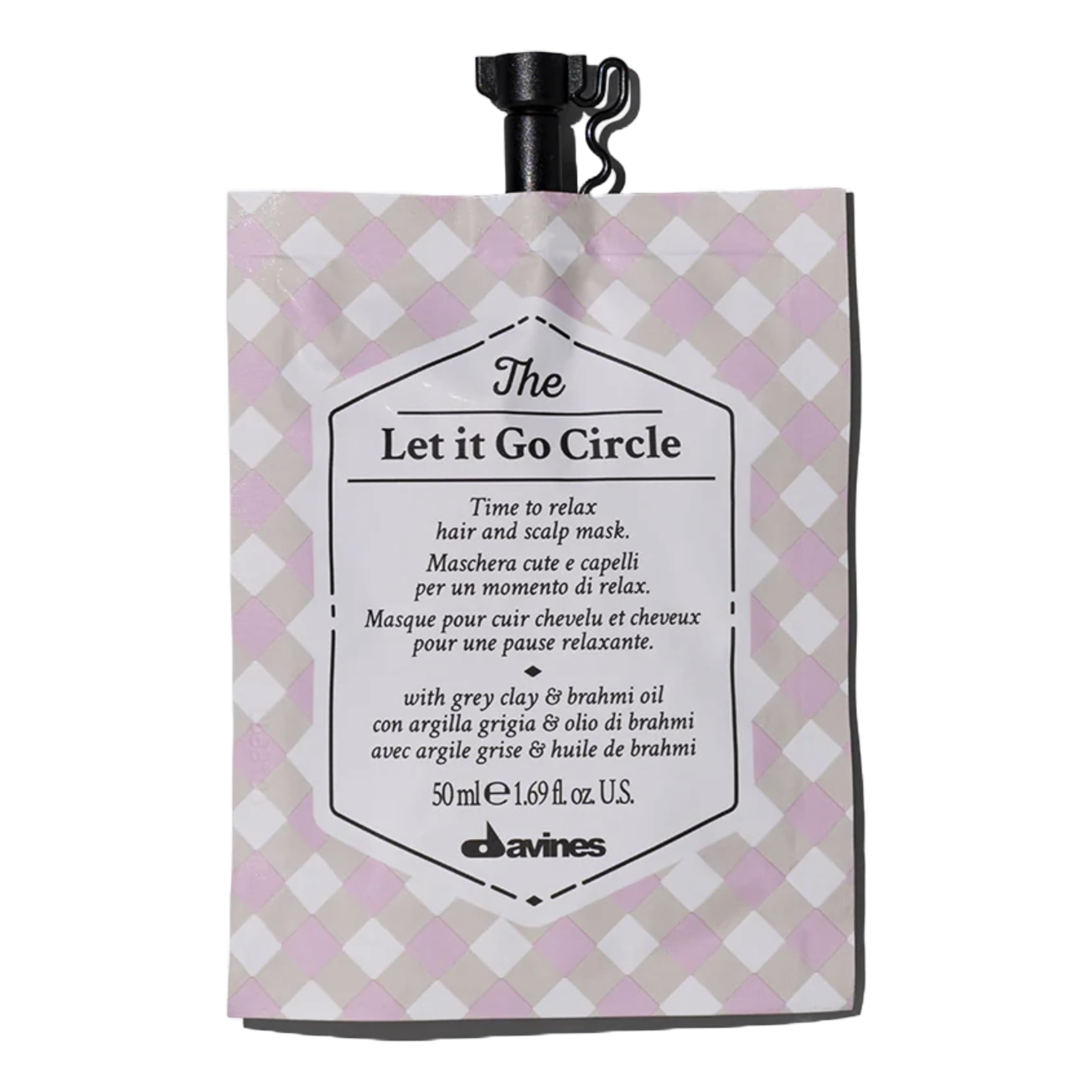 Davines front packaging showing jar and calming design for easy identification