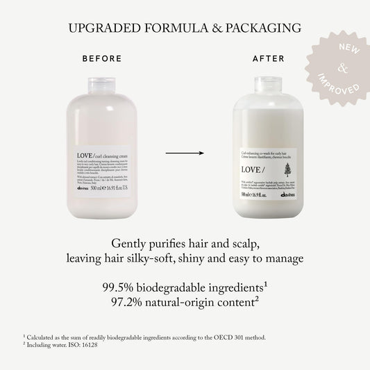 Davines pump dispensing co-wash texture for smooth application and control