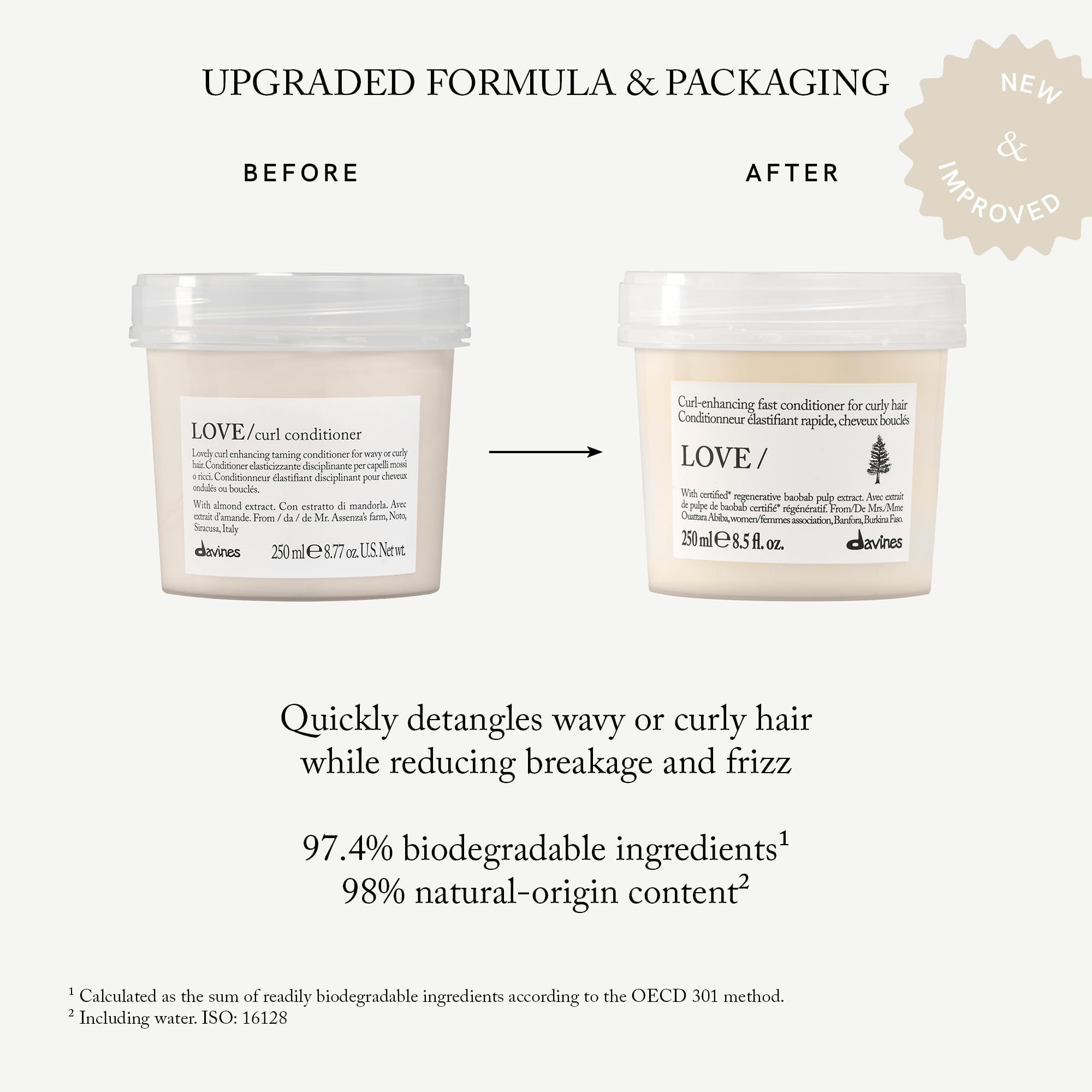 Davines LOVE CURL conditioner pump and cap detail for easy dispensing benefit