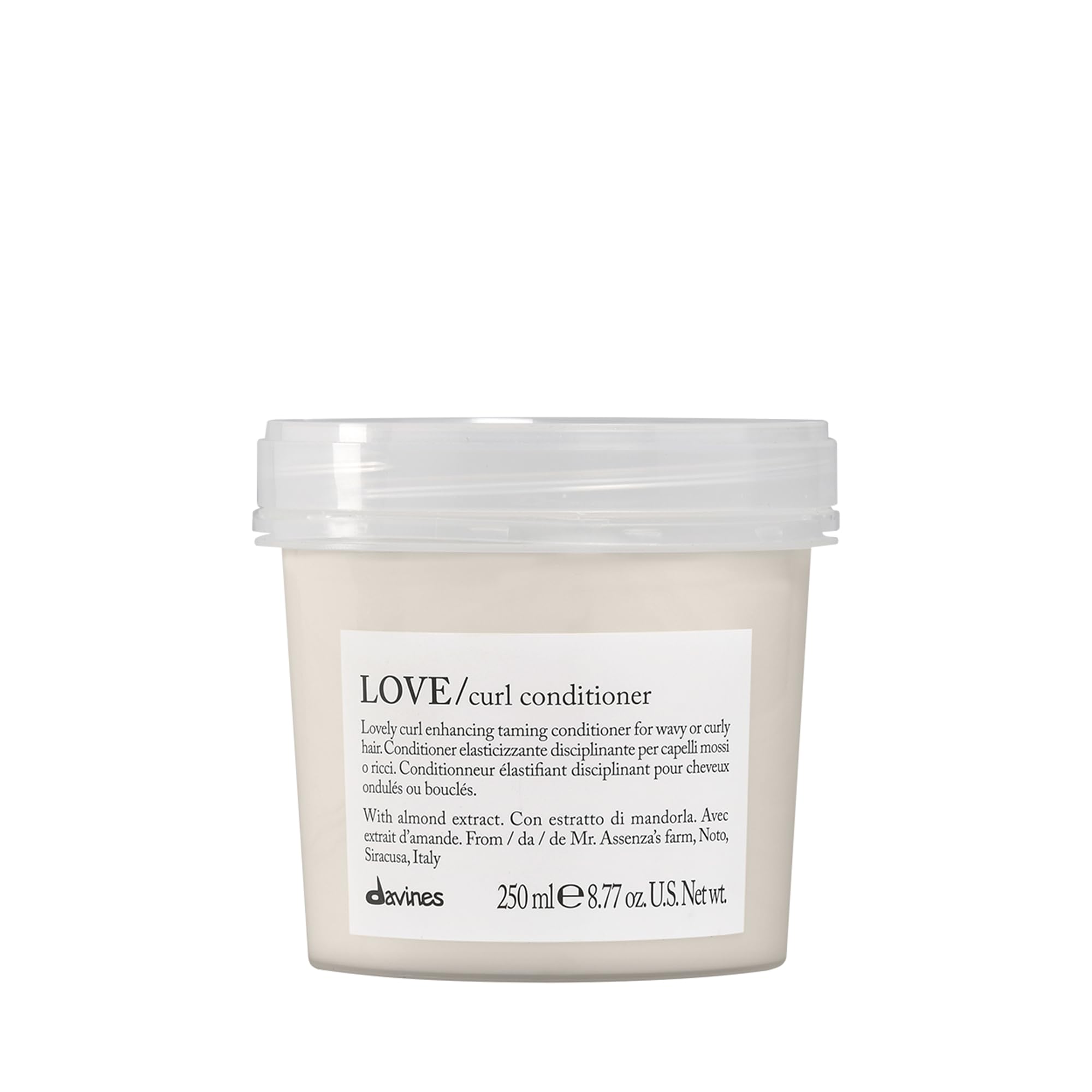 Davines LOVE Curl front packaging showing bottle and brand benefits