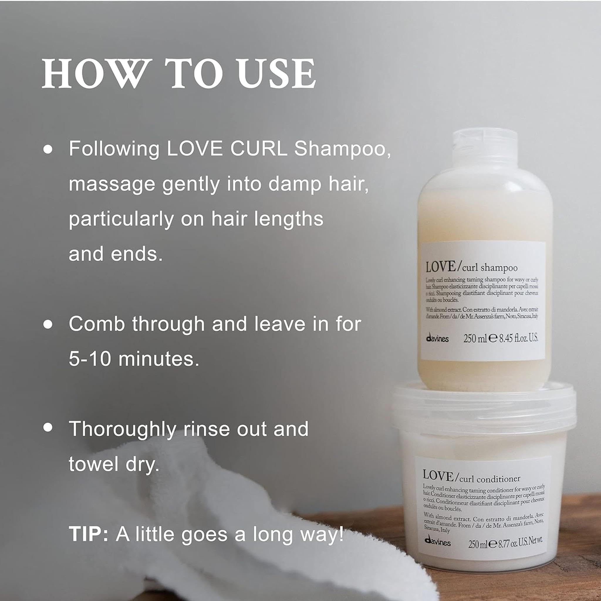 Davines LOVE Curl creamy texture close-up for smooth detangling benefit