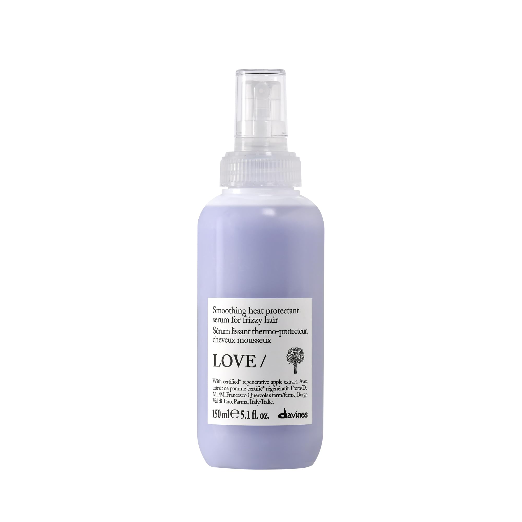Davines bottle front view showing smooth hair benefit