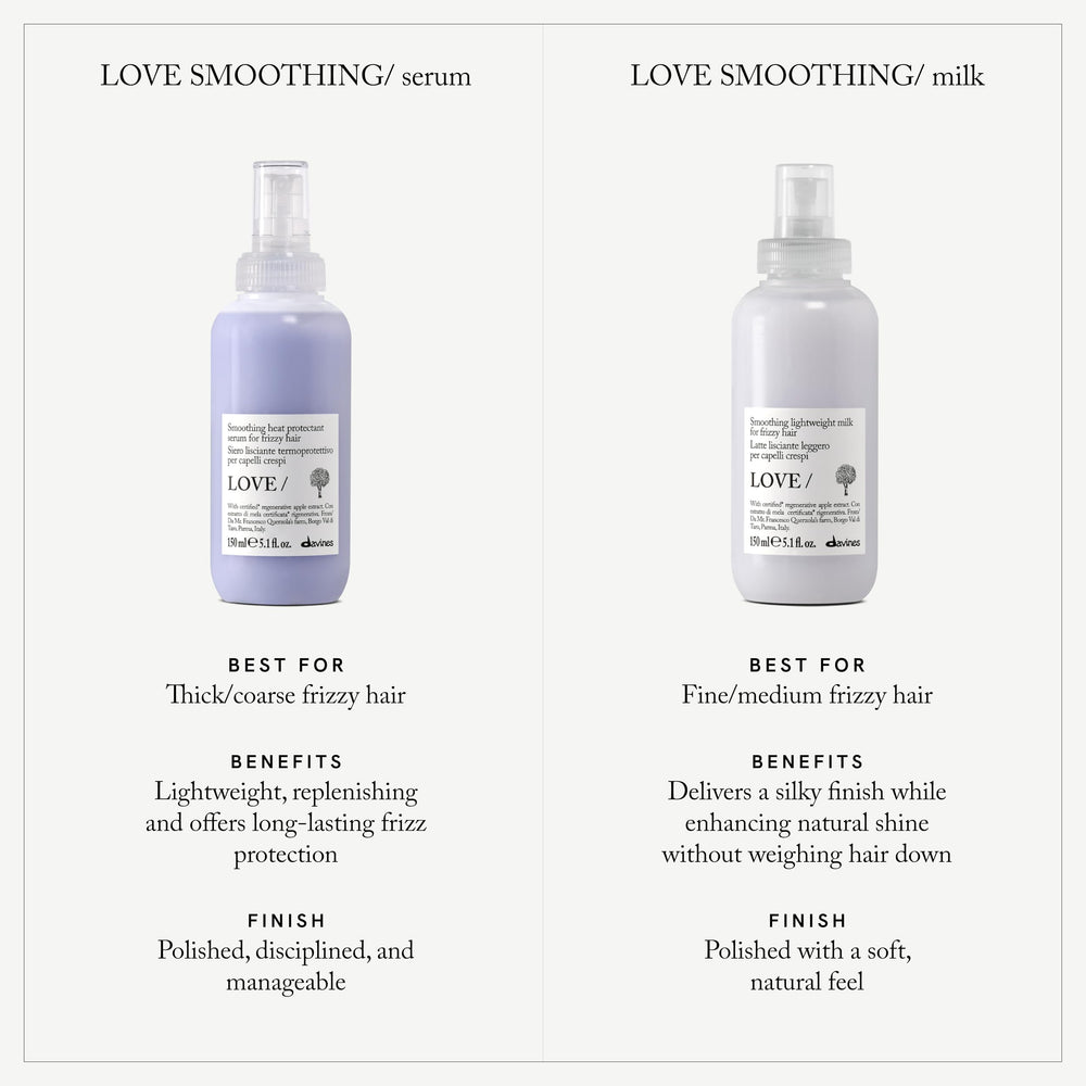 Davines hair milk texture on fingertips demonstrating lightweight absorption