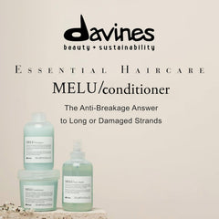 Davines MELU conditioner back label with ingredient and usage details