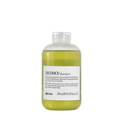 Davines MOMO shampoo front bottle showing product and benefits