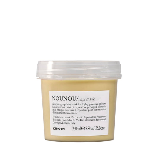 Davines front packaging showing product benefits and formulation