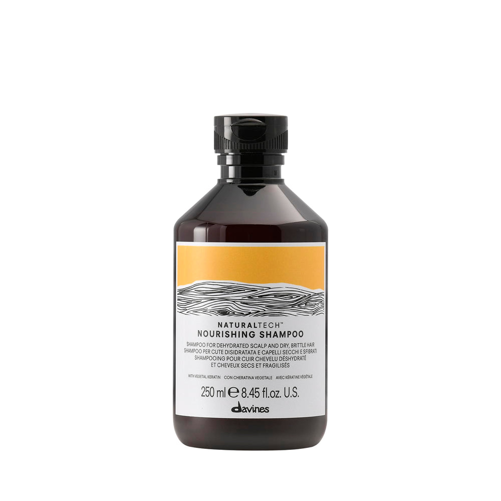 Davines bottle front view showing nourishing shampoo for hydration benefit