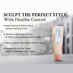 Davines paste beside a ruler showing 4.23 fl oz scale for size and portability