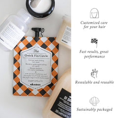 Davines product rinsing from hair showing lightweight finish benefit